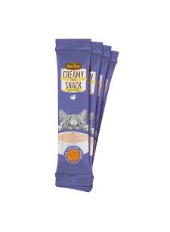 Cat Fest Creamy Snacks Duck with Caviar 4x10g Soft Cat Treats for Kittens & Adult Cats From Varmacy - Image 2